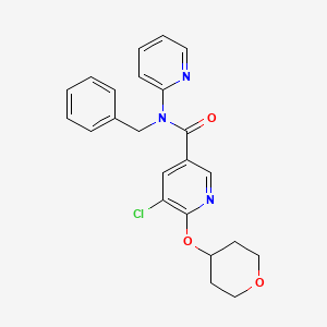 N-benzyl-5-chloro-N-(pyridin-2-yl)-6-((tetrahydro-2H-pyran-4-yl)oxy)nicotinamide