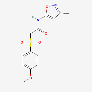 2-((4-methoxyphenyl)sulfonyl)-N-(3-methylisoxazol-5-yl)acetamide