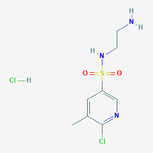 N-(2-Aminoethyl)-6-chloro-5-methylpyridine-3-sulfonamide;hydrochloride