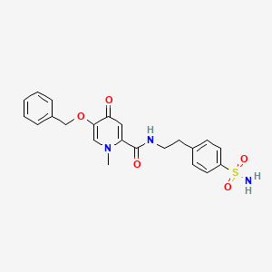5-(benzyloxy)-1-methyl-4-oxo-N-(4-sulfamoylphenethyl)-1,4-dihydropyridine-2-carboxamide