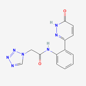 N-(2-(6-oxo-1,6-dihydropyridazin-3-yl)phenyl)-2-(1H-tetrazol-1-yl)acetamide