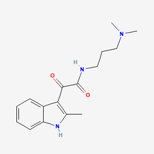 molecular formula C16H21N3O2 B2585640 N-[3-(dimethylamino)propyl]-2-(2-methyl-1H-indol-3-yl)-2-oxoacetamide CAS No. 852368-75-3