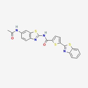 molecular formula C21H14N4O2S3 B2585653 N-(6-acetamidobenzo[d]thiazol-2-yl)-5-(benzo[d]thiazol-2-yl)thiophene-2-carboxamide CAS No. 864939-08-2