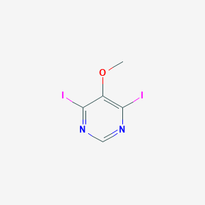 molecular formula C5H4I2N2O B2585661 4,6-Diiodo-5-methoxypyrimidine CAS No. 2375271-36-4