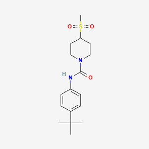 molecular formula C17H26N2O3S B2585669 N-(4-(tert-butyl)phenyl)-4-(methylsulfonyl)piperidine-1-carboxamide CAS No. 1448071-85-9