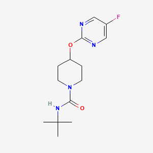 molecular formula C14H21FN4O2 B2585687 N-tert-butyl-4-[(5-fluoropyrimidin-2-yl)oxy]piperidine-1-carboxamide CAS No. 2380078-32-8