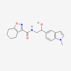 molecular formula C19H21N3O3 B2585716 N-(2-hydroxy-2-(1-methyl-1H-indol-5-yl)ethyl)-4,5,6,7-tetrahydrobenzo[d]isoxazole-3-carboxamide CAS No. 2034440-64-5
