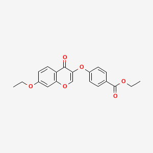 molecular formula C20H18O6 B2585723 ethyl 4-[(7-ethoxy-4-oxo-4H-chromen-3-yl)oxy]benzoate CAS No. 374699-49-7