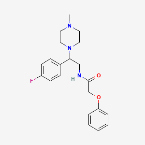 molecular formula C21H26FN3O2 B2585826 N-[2-(4-fluorophenyl)-2-(4-methylpiperazin-1-yl)ethyl]-2-phenoxyacetamide CAS No. 903251-70-7