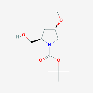 molecular formula C11H21NO4 B2585840 tert-butyl (2R,4S)-2-(hydroxymethyl)-4-methoxy-pyrrolidine-1-carboxylate CAS No. 1147107-22-9