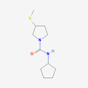 molecular formula C11H20N2OS B2585878 N-cyclopentyl-3-(methylsulfanyl)pyrrolidine-1-carboxamide CAS No. 1851326-24-3