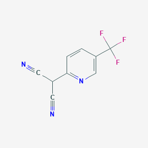 B2585882 2-[5-(Trifluoromethyl)pyridin-2-yl]propanedinitrile CAS No. 377760-12-8