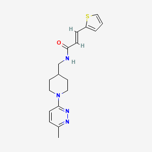molecular formula C18H22N4OS B2585911 (E)-N-((1-(6-methylpyridazin-3-yl)piperidin-4-yl)methyl)-3-(thiophen-2-yl)acrylamide CAS No. 1798402-57-9