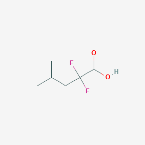 molecular formula C6H10F2O2 B2585912 2,2-Difluoro-4-methylpentanoic acid CAS No. 681240-40-4