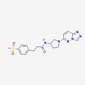 molecular formula C19H22N6O3S B2585928 3-(4-methanesulfonylphenyl)-N-(1-{[1,2,4]triazolo[4,3-b]pyridazin-6-yl}pyrrolidin-3-yl)propanamide CAS No. 2034390-85-5