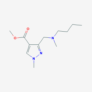 molecular formula C12H21N3O2 B2585933 Methyl 3-{[butyl(methyl)amino]methyl}-1-methyl-1h-pyrazole-4-carboxylate CAS No. 1975118-95-6
