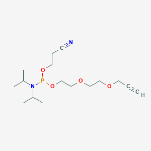 molecular formula C16H29N2O4P B2585959 Propargyl-PEG3-1-O-(b-cyanoethyl-N,N-diisopropyl)phosphoramidite 