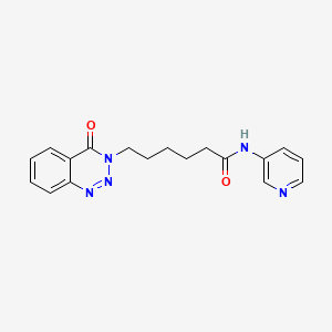 molecular formula C18H19N5O2 B2585970 6-(4-oxo-1,2,3-benzotriazin-3-yl)-N-pyridin-3-ylhexanamide CAS No. 880811-03-0