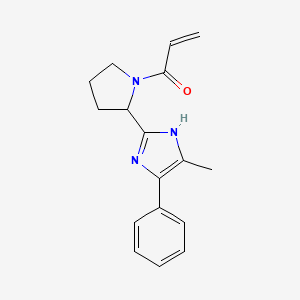 molecular formula C17H19N3O B2585973 1-[2-(5-Methyl-4-phenyl-1H-imidazol-2-yl)pyrrolidin-1-yl]prop-2-en-1-one CAS No. 2128724-73-0