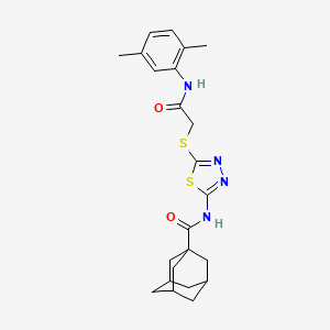 N-[5-[2-(2,5-dimethylanilino)-2-oxoethyl]sulfanyl-1,3,4-thiadiazol-2-yl]adamantane-1-carboxamide