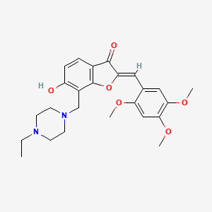 (Z)-7-((4-ethylpiperazin-1-yl)methyl)-6-hydroxy-2-(2,4,5-trimethoxybenzylidene)benzofuran-3(2H)-one