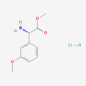 molecular formula C10H14ClNO3 B2586007 methyl (2S)-2-amino-2-(3-methoxyphenyl)acetate hydrochloride CAS No. 1391408-07-3