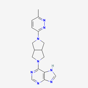 molecular formula C16H18N8 B2586010 6-[5-(6-methylpyridazin-3-yl)-octahydropyrrolo[3,4-c]pyrrol-2-yl]-9H-purine CAS No. 2415462-56-3