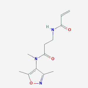molecular formula C12H17N3O3 B2586047 N-(3,5-Dimethyl-1,2-oxazol-4-yl)-N-methyl-3-(prop-2-enoylamino)propanamide CAS No. 2361722-16-7