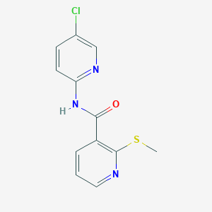 molecular formula C12H10ClN3OS B2586064 N-(5-chloropyridin-2-yl)-2-(methylsulfanyl)pyridine-3-carboxamide CAS No. 1181524-22-0
