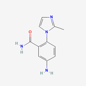 B2586115 5-amino-2-(2-methyl-1H-imidazol-1-yl)benzamide CAS No. 1250935-72-8