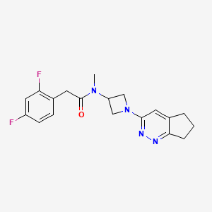 molecular formula C19H20F2N4O B2586118 N-(1-{5H,6H,7H-cyclopenta[c]pyridazin-3-yl}azetidin-3-yl)-2-(2,4-difluorophenyl)-N-methylacetamide CAS No. 2415553-40-9