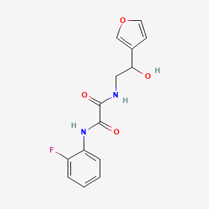 molecular formula C14H13FN2O4 B2586132 N1-(2-fluorophenyl)-N2-(2-(furan-3-yl)-2-hydroxyethyl)oxalamide CAS No. 1396684-20-0