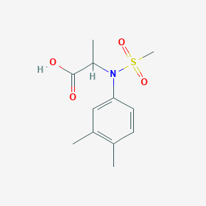 molecular formula C12H17NO4S B2586148 N-(3,4-Dimethylphenyl)-N-(methylsulfonyl)alanine CAS No. 1009526-62-8