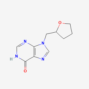 B2586167 9-(tetrahydrofuran-2-ylmethyl)-1,9-dihydro-6H-purin-6-one CAS No. 937599-88-7
