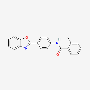 molecular formula C21H16N2O2 B2586168 N-[4-(1,3-benzoxazol-2-yl)phenyl]-2-methylbenzamide CAS No. 404863-89-4