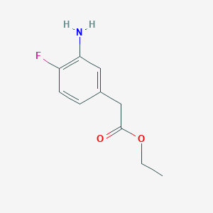 molecular formula C10H12FNO2 B2586183 Ethyl 2-(3-amino-4-fluorophenyl)acetate CAS No. 858972-17-5