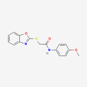 2-(1,3-benzoxazol-2-ylsulfanyl)-N-(4-methoxyphenyl)acetamide
