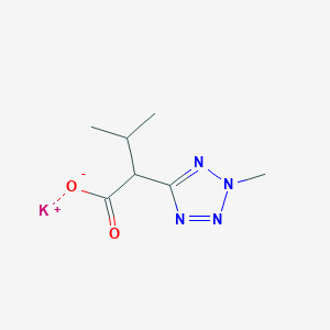 molecular formula C7H11KN4O2 B2586195 Potassium;3-methyl-2-(2-methyltetrazol-5-yl)butanoate CAS No. 2445793-57-5