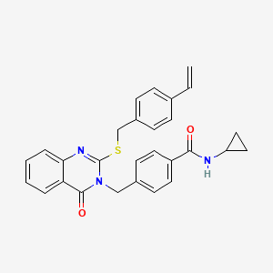 N-cyclopropyl-4-((4-oxo-2-((4-vinylbenzyl)thio)quinazolin-3(4H)-yl)methyl)benzamide