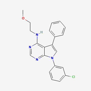 7-(3-chlorophenyl)-N-(2-methoxyethyl)-5-phenyl-7H-pyrrolo[2,3-d]pyrimidin-4-amine