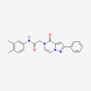 N-(3,4-dimethylphenyl)-2-(4-oxo-2-phenylpyrazolo[1,5-a]pyrazin-5(4H)-yl)acetamide