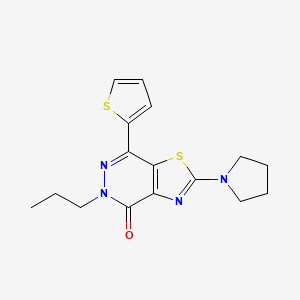 5-propyl-2-(pyrrolidin-1-yl)-7-(thiophen-2-yl)thiazolo[4,5-d]pyridazin-4(5H)-one