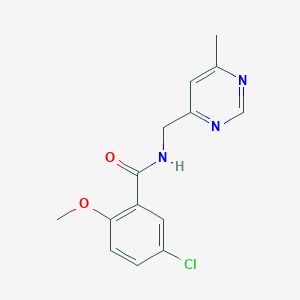 5-chloro-2-methoxy-N-((6-methylpyrimidin-4-yl)methyl)benzamide