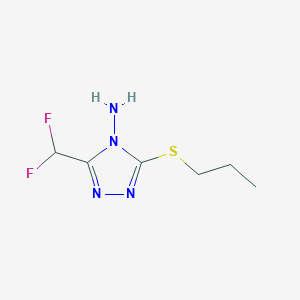 3-Difluoromethyl-5-propylsulfanyl-[1,2,4]triazol-4-ylamine
