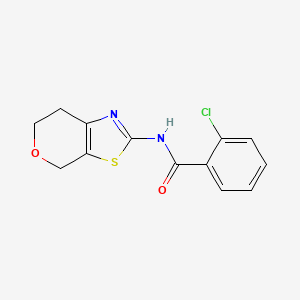 2-chloro-N-(6,7-dihydro-4H-pyrano[4,3-d]thiazol-2-yl)benzamide