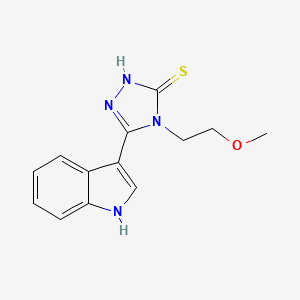 5-(1{H}-indol-3-yl)-4-(2-methoxyethyl)-4{H}-1,2,4-triazole-3-thiol