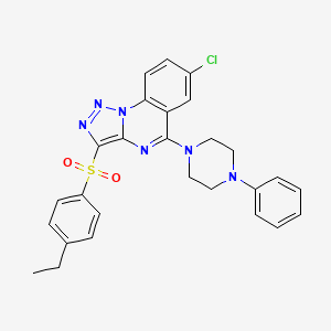 7-Chloro-3-[(4-ethylphenyl)sulfonyl]-5-(4-phenylpiperazin-1-yl)[1,2,3]triazolo[1,5-a]quinazoline