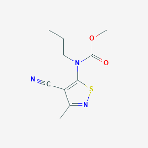 Methyl N-(4-cyano-3-methyl-1,2-thiazol-5-yl)-N-propylcarbamate