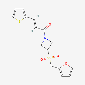 (E)-1-(3-((furan-2-ylmethyl)sulfonyl)azetidin-1-yl)-3-(thiophen-2-yl)prop-2-en-1-one