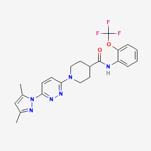 1-(6-(3,5-dimethyl-1H-pyrazol-1-yl)pyridazin-3-yl)-N-(2-(trifluoromethoxy)phenyl)piperidine-4-carboxamide